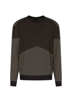 Armani Exchange colour-block sweater - Brown