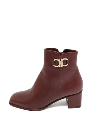 Ferragamo Pre-Owned Gancini ankle boots - Red