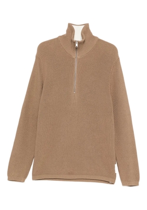 Marc O'Polo high-neck zip-up sweater - Neutrals