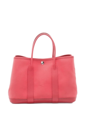 Hermès Pre-Owned 2009 Garden Party leather trim handbag - Red