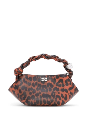 GANNI Bou leopard-print mini bag - Red