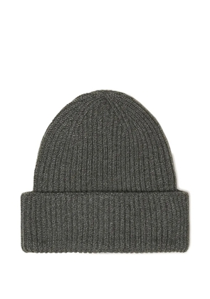Fedeli ribbed cashmere beanie hat - Grey