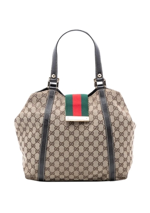 Gucci Pre-Owned 2016-2025 GG Canvas Web New Ladies tote bag - Brown