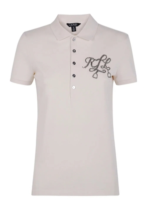 Lauren Ralph Lauren logo-embroidered polo top - Neutrals