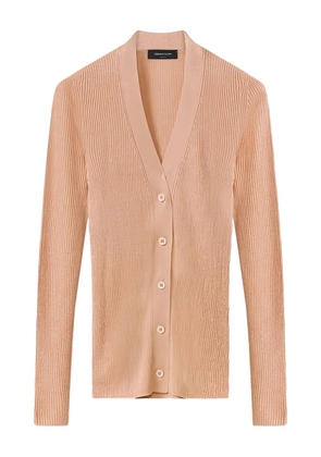 Fabiana Filippi ribbed buttoned cardigan - Pink