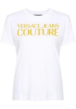 Versace Jeans Couture logo-print glittered T-shirt - White