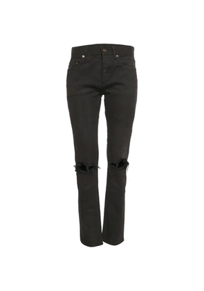 Saint Laurent Pre-Owned distressed trousers - Black