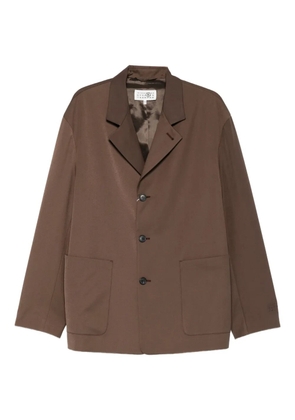 MM6 Maison Margiela patch-pocket blazer - Brown