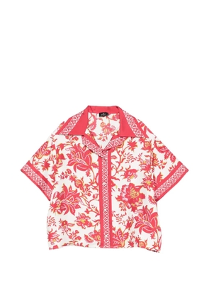 ETRO floral-patter short-sleeve shirt - Pink