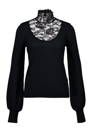Valentino Garavani lace-detail sweater - Black
