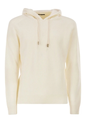 Tagliatore ribbed hooded sweater - Neutrals