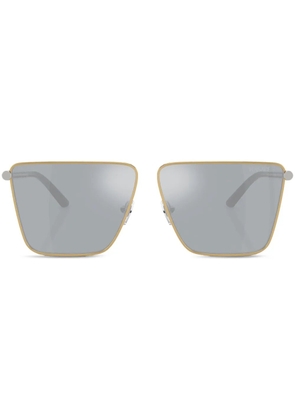 Versace Eyewear Tubular Greca square-frame sunglasses - Gold