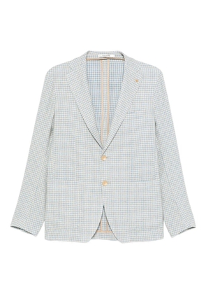 Tagliatore houndstooth single-breasted blazer - Blue
