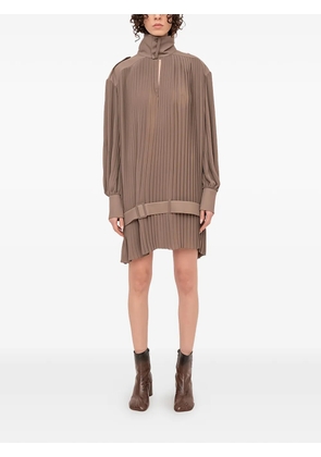 MM6 Maison Margiela pleated mini dress - Neutrals