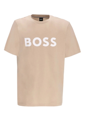 BOSS logo-print T-shirt - Neutrals