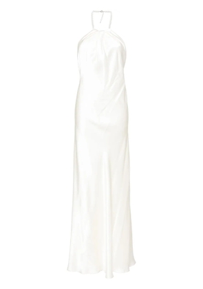 Michelle Mason halterneck gown - White