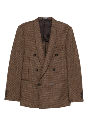 Emporio Armani houndstooth double-breasted jacket - Brown
