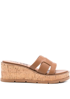 Bibi Lou 65mm Holly leather sandals - Brown