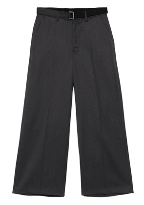 sacai striped trousers - Grey