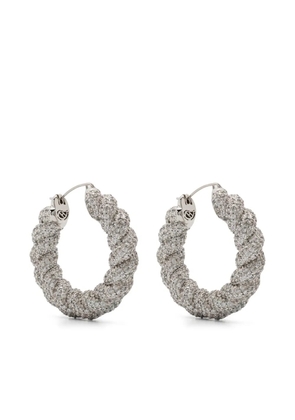 Eddie Borgo rope hoop earrings - Silver