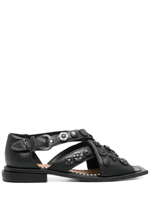 Toga Pulla cross-strap sandals - Black