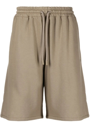 Off-White Stitch Diag cotton track shorts - Brown