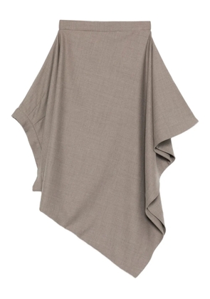 ALAINPAUL asymmetric midi skirt - Neutrals