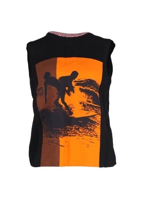 Victoria Beckham surfer-print V-neck tank top - Black