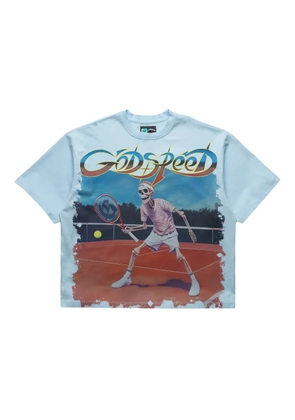 GODSPEED Top Spin graphic T-shirt - Blue