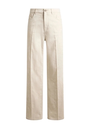 ETRO pressed-creases leafy jeans - Neutrals