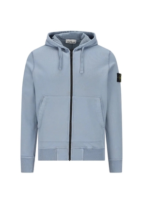 Stone Island zip-up cotton hoodie - Blue