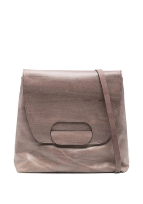 Cecchi De Rossi flap-detail leather shoulder bag - Purple