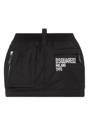 DSQUARED2 logo-print mini skirt - Black