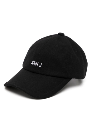 Juun.J logo-embroidered cap - Black