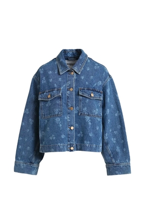 Essentiel Antwerp floral-print denim jacket - Blue