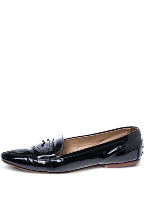 Tod's Vintage pre-owned patent-finish leather loafers - Black
