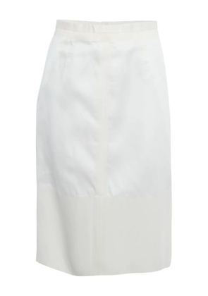 Celine Pre-Owned pleated midi skirt - White