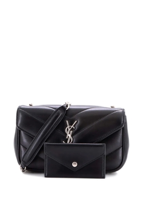 Saint Laurent Pre-Owned Loulou NM Matelasse Chevron Leather Mini shoulder bag - Black