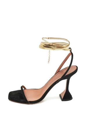 Amina Muaddi suede sandals - Black