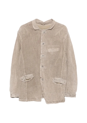 Giorgio Brato pocketed textured leather jacket - Neutrals