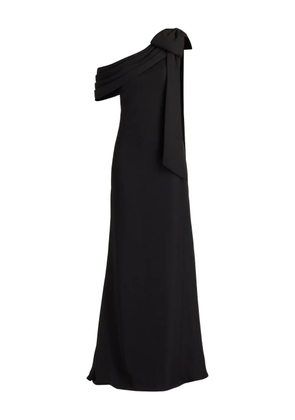 Tadashi Shoji bow one-shoulder maxi dress - Black