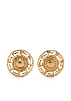 Givenchy Pre-Owned 1980s G-logo earrings - Gold
