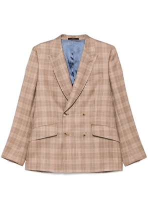 Paul Smith checked double-breasted blazer - Brown