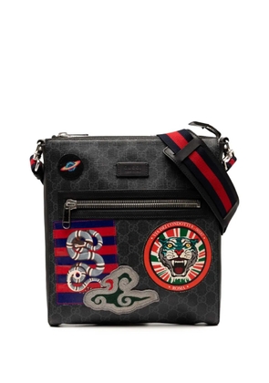 Gucci Pre-Owned 2000-2015 Medium GG Supreme Night Courier Messenger Bag crossbody bag - Black