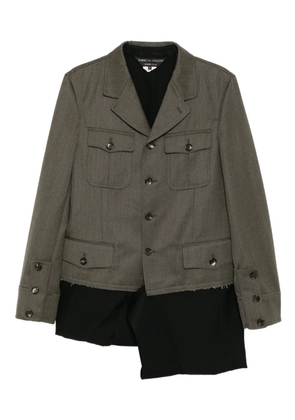 Comme des Garçons Homme Plus button-up layered jacket - Grey