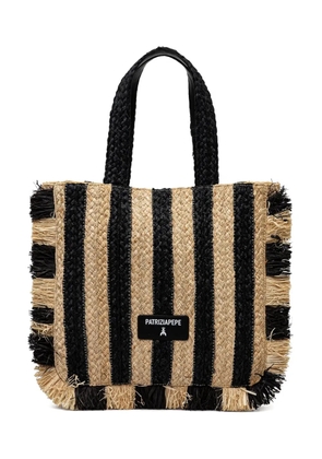 Patrizia Pepe striped tote bag - Neutrals