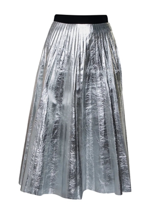 Gucci Pre-Owned pleated leather skirt - Silver