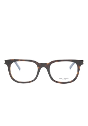 Saint Laurent Eyewear logo-detail glasses - Brown