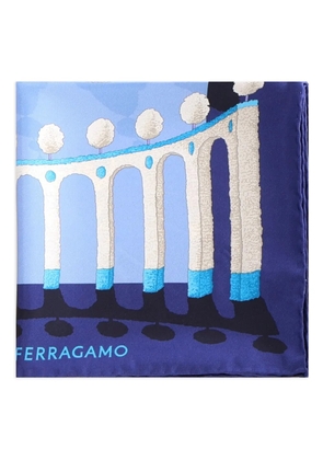 Ferragamo patterned scarf - Blue
