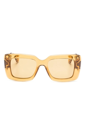 Lanvin braided-arms rectangle-frame sunglasses - Yellow
